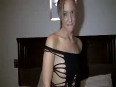 Blond haired perverted girlie takes my ramrod in her shaved twat for sexy ride